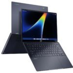 An image showing the Acer Googlebook 14 from the front and rear of the device