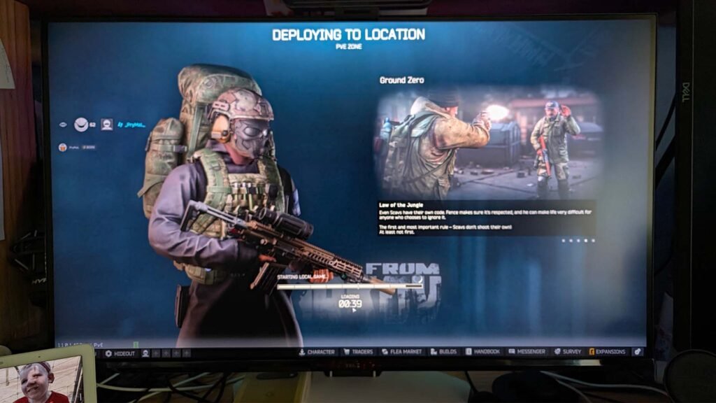 an image showing the TCL 32R84 loading into a current title game.